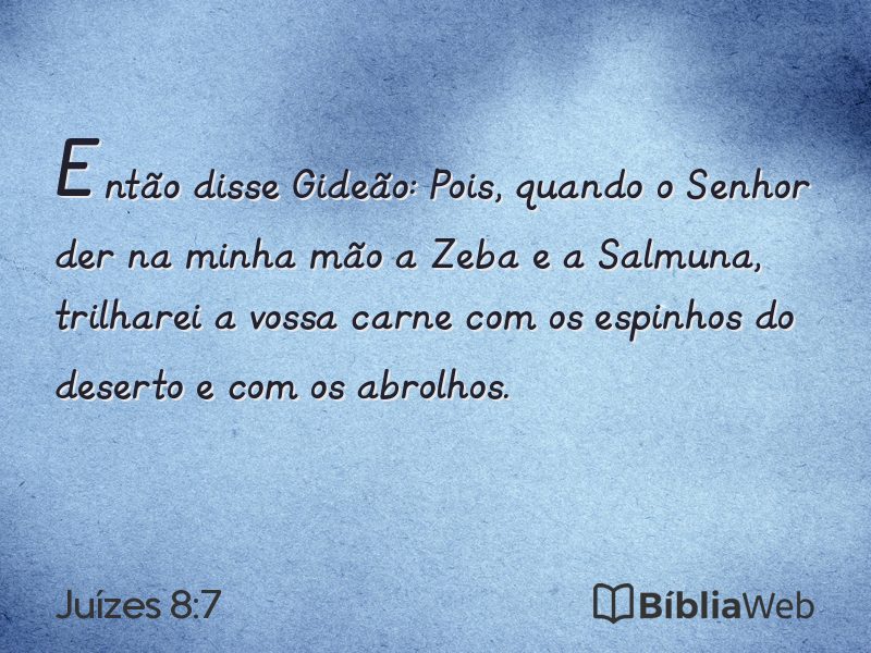 Juízes 8:7 em imagem para compartilhar