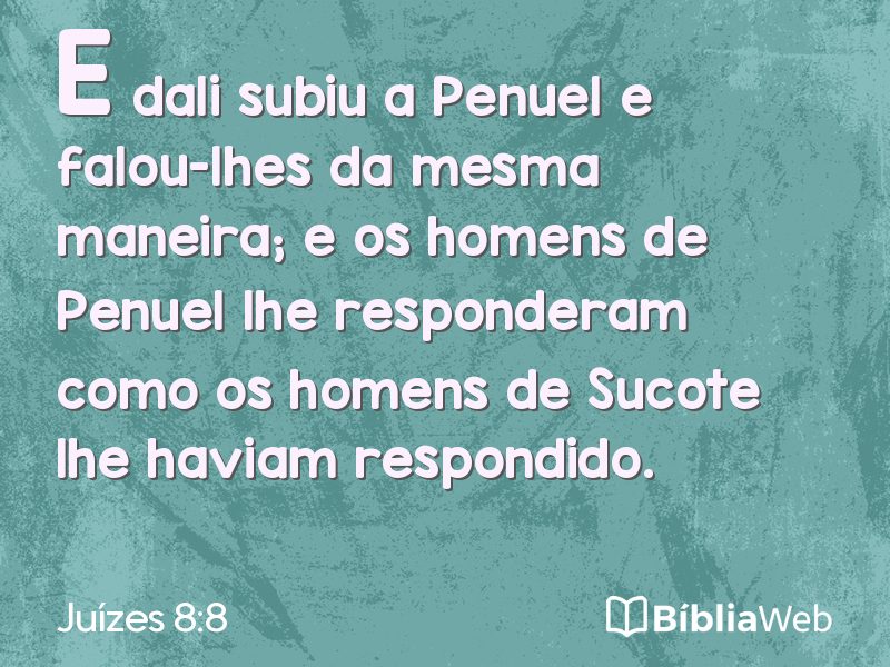 Juízes 8:8 em imagem para compartilhar