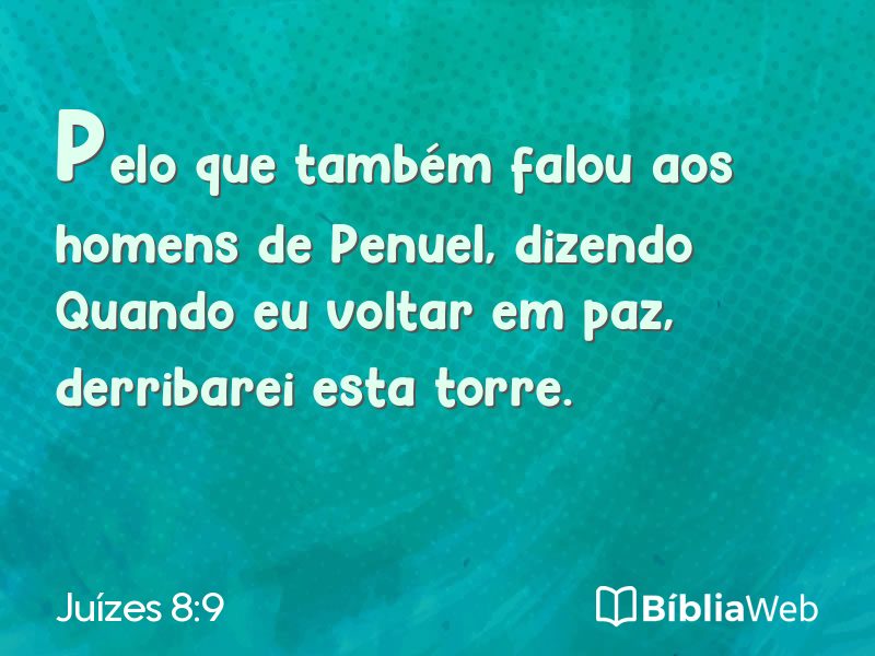 Juízes 8:9 em imagem para compartilhar