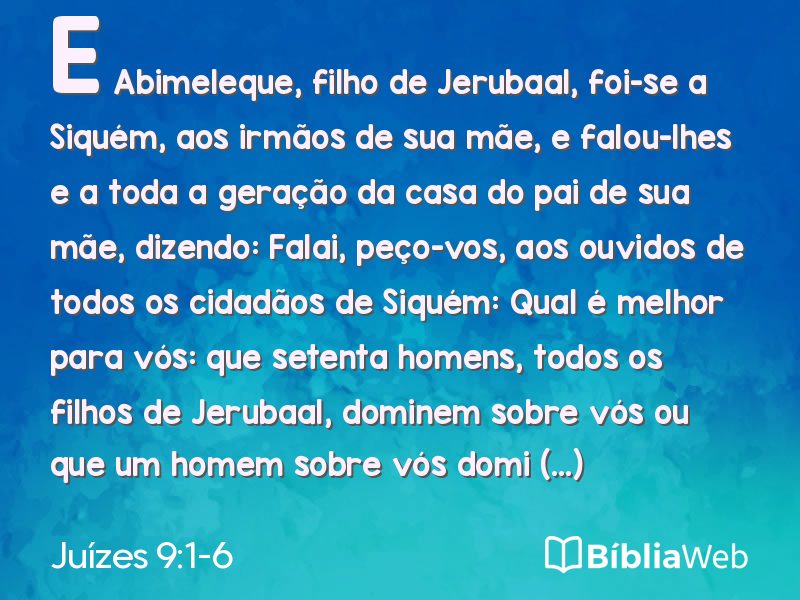 Juízes 9:1-6 em imagem para compartilhar