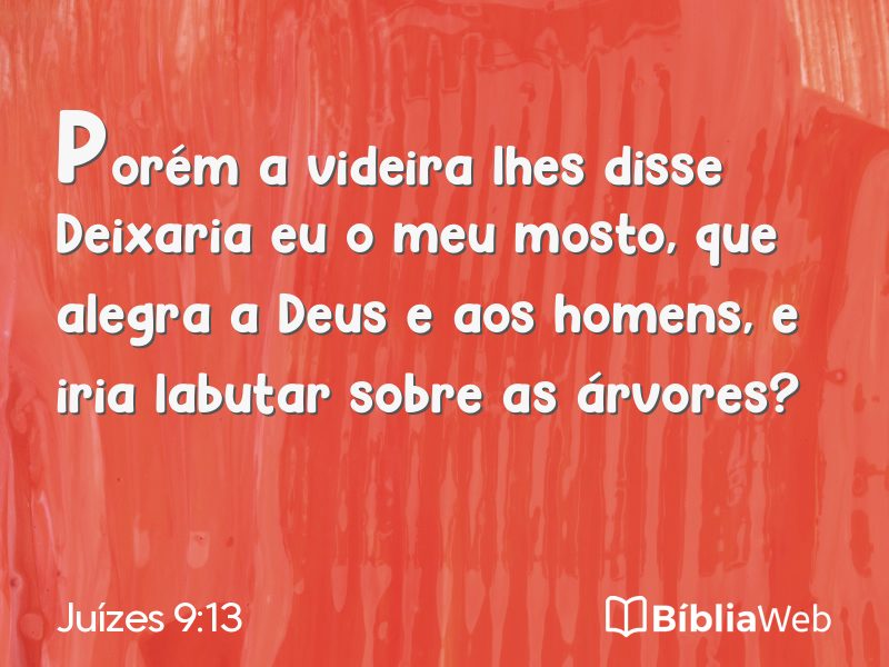 Juízes 9:13 em imagem para compartilhar