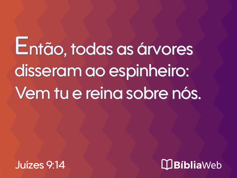 Juízes 9:14 em imagem para compartilhar