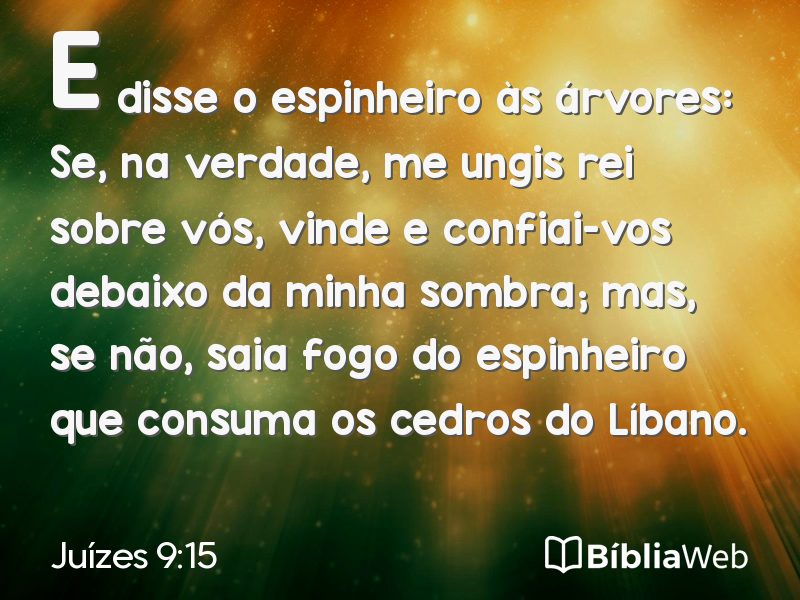 Juízes 9:15 em imagem para compartilhar