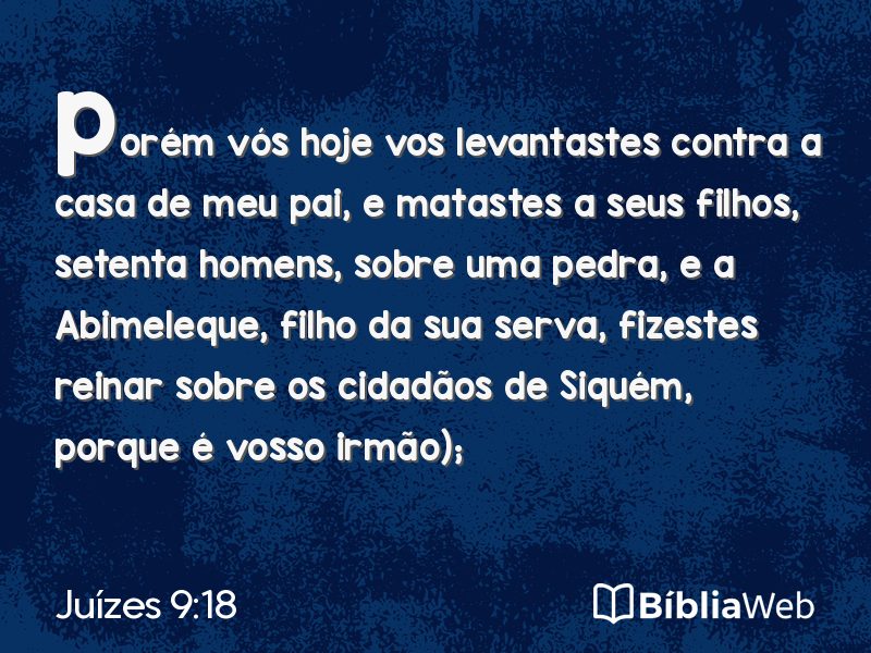 Juízes 9:18 em imagem para compartilhar