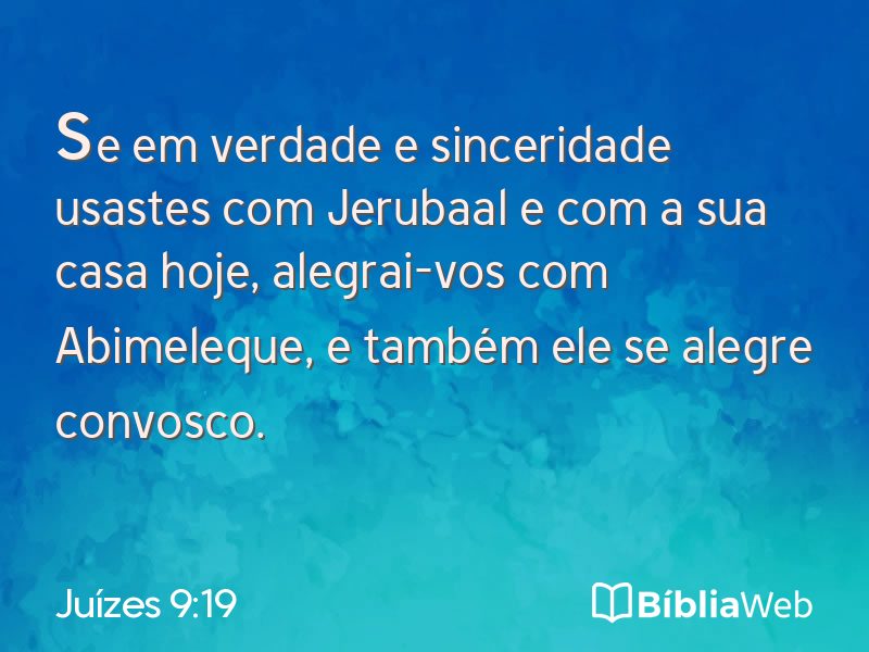 Juízes 9:19 em imagem para compartilhar