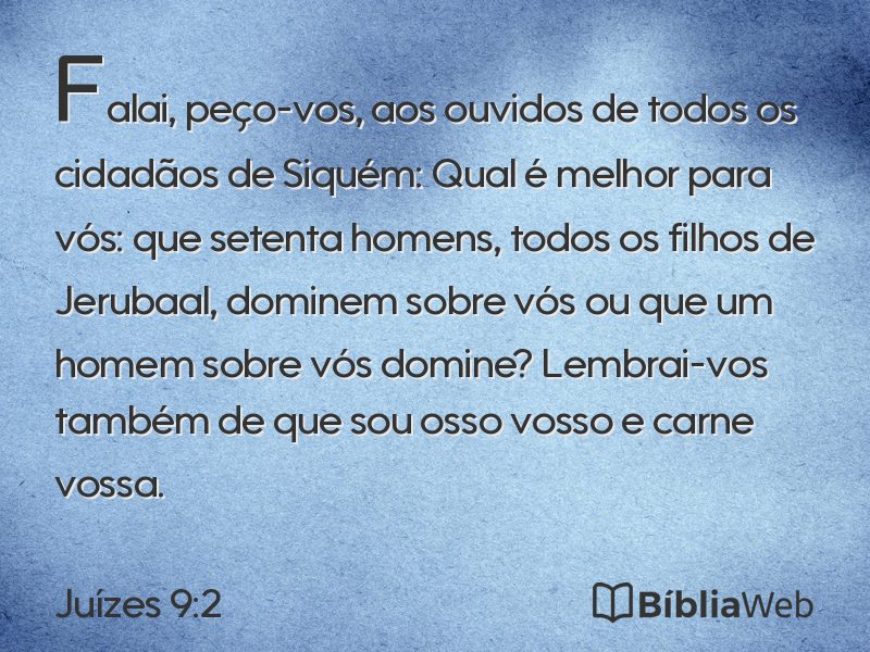 Juízes 9:2 em imagem para compartilhar