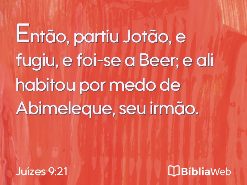 Juízes 9:21 em imagem para compartilhar