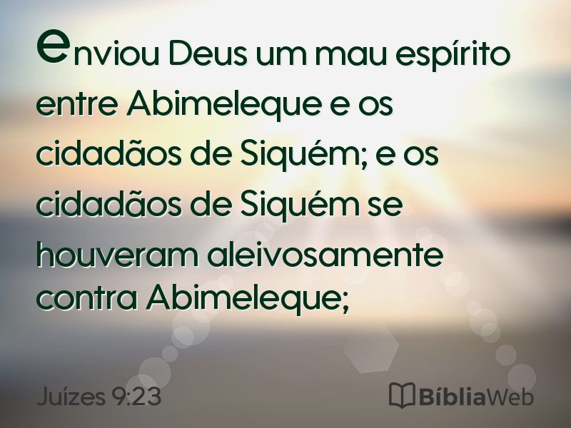 Juízes 9:23 em imagem para compartilhar