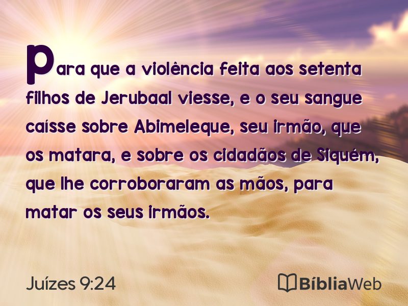 Juízes 9:24 em imagem para compartilhar