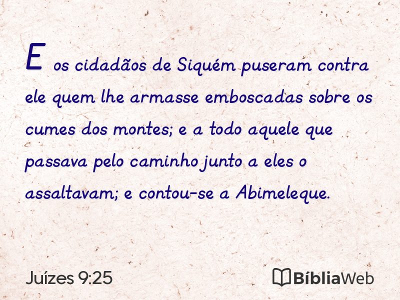 Juízes 9:25 em imagem para compartilhar