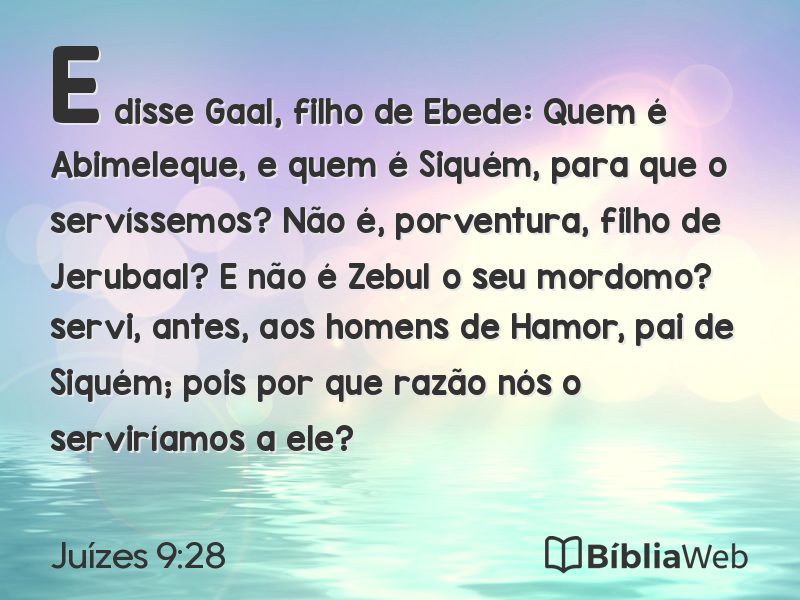Juízes 9:28 em imagem para compartilhar