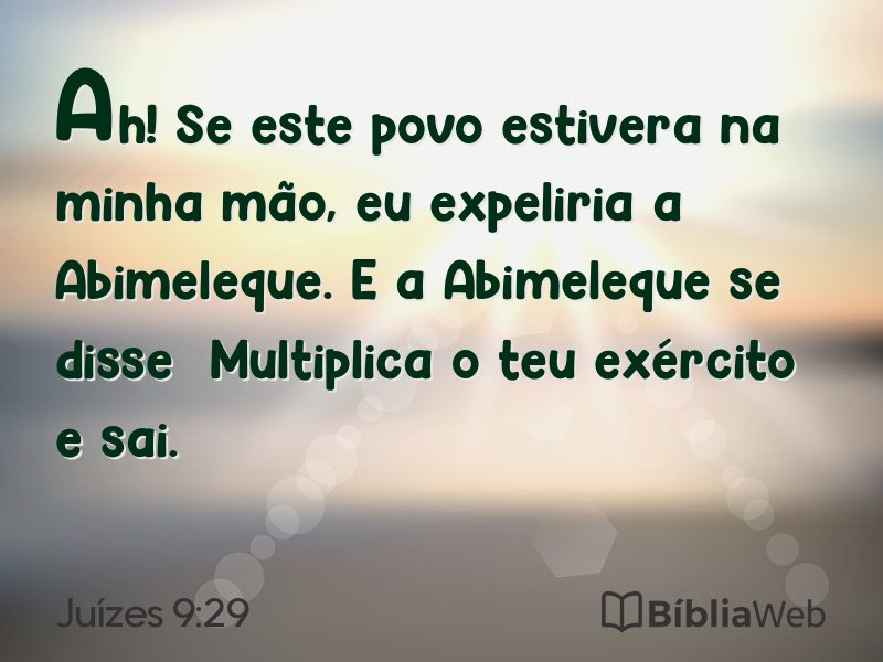 Juízes 9:29 em imagem para compartilhar