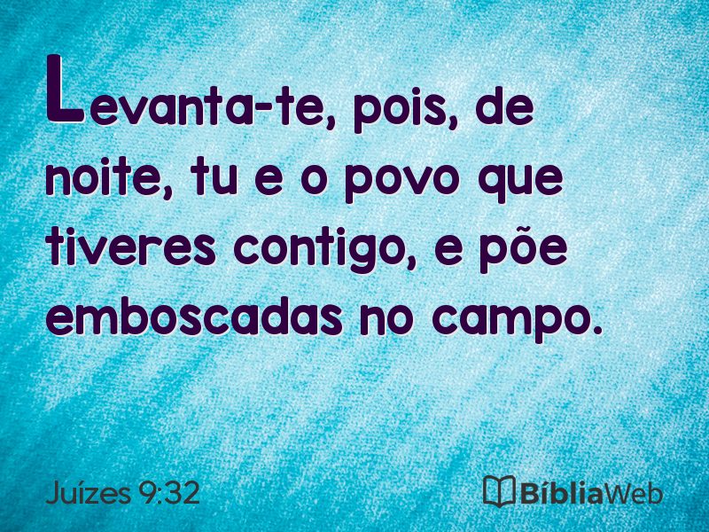 Juízes 9:32 em imagem para compartilhar