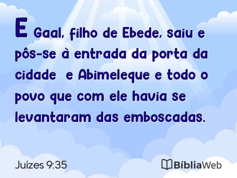 Juízes 9:35 em imagem para compartilhar
