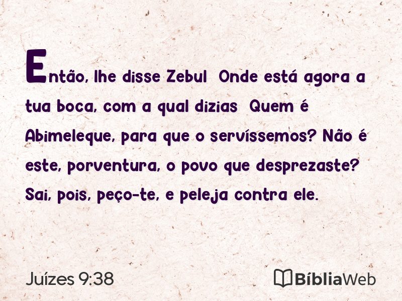 Juízes 9:38 em imagem para compartilhar