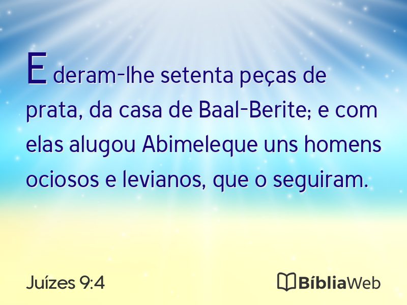 Juízes 9:4 em imagem para compartilhar
