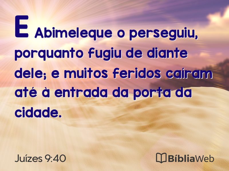 Juízes 9:40 em imagem para compartilhar