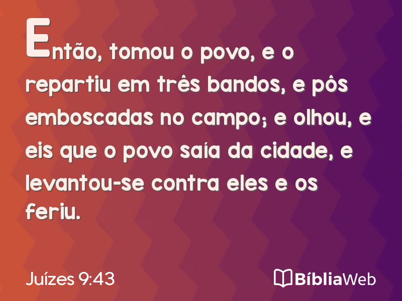 Juízes 9:43 em imagem para compartilhar