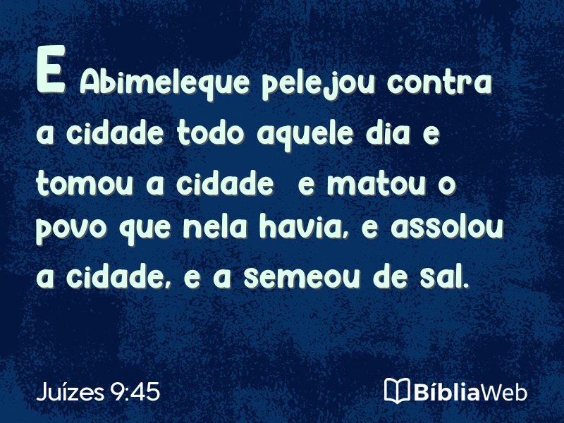 Juízes 9:45 em imagem para compartilhar