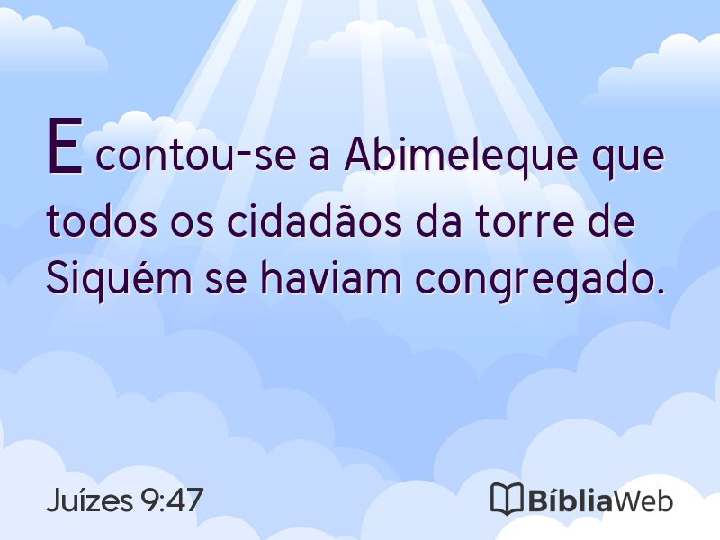 Juízes 9:47 em imagem para compartilhar