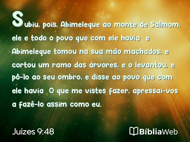 Juízes 9:48 em imagem para compartilhar