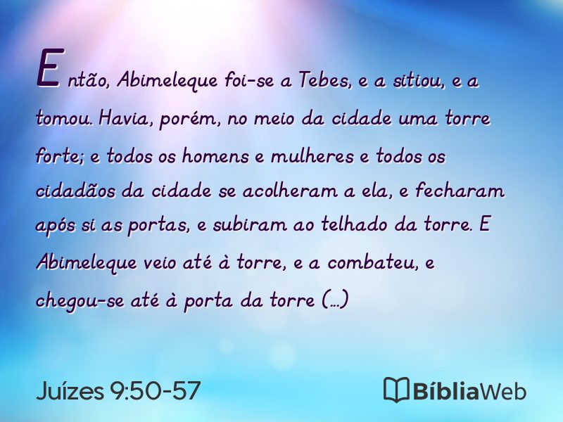 Juízes 9:50-57 em imagem para compartilhar