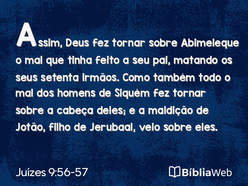Juízes 9:56-57 em imagem para compartilhar