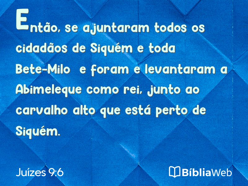 Juízes 9:6 em imagem para compartilhar