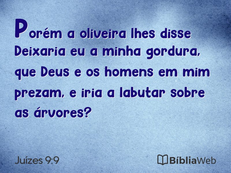 Juízes 9:9 em imagem para compartilhar