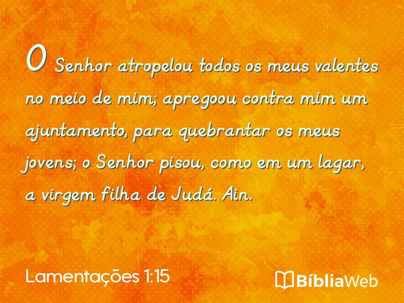 Lamentações 1:15 em imagem para compartilhar