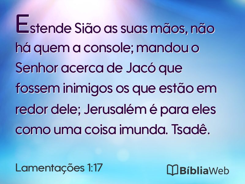 Lamentações 1:17 em imagem para compartilhar