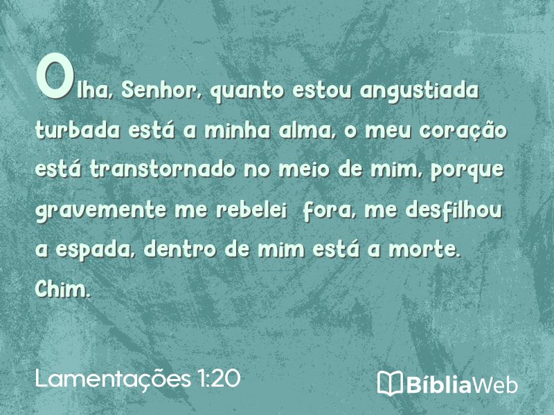 Lamentações 1:20 em imagem para compartilhar