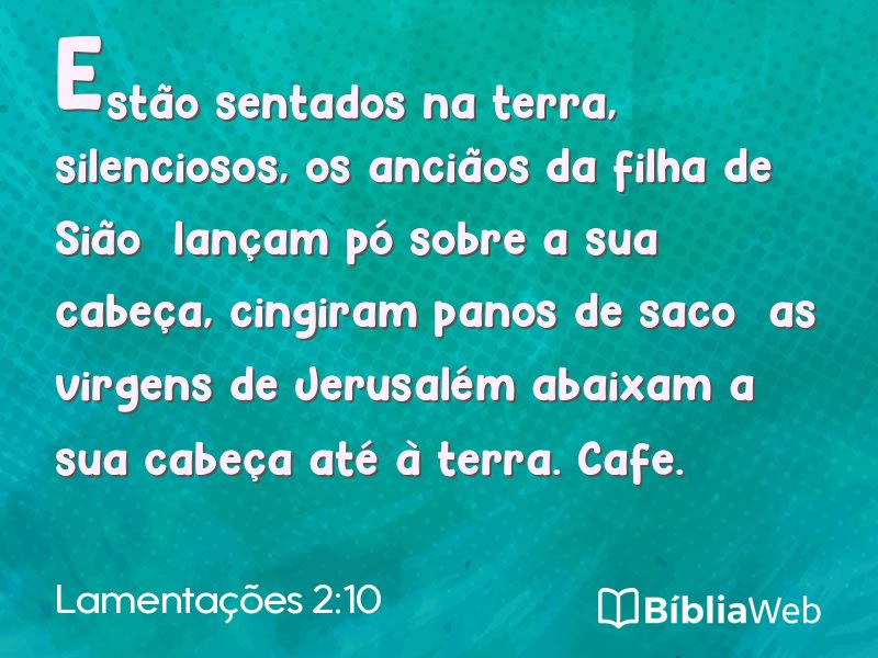 Lamentações 2:10 em imagem para compartilhar
