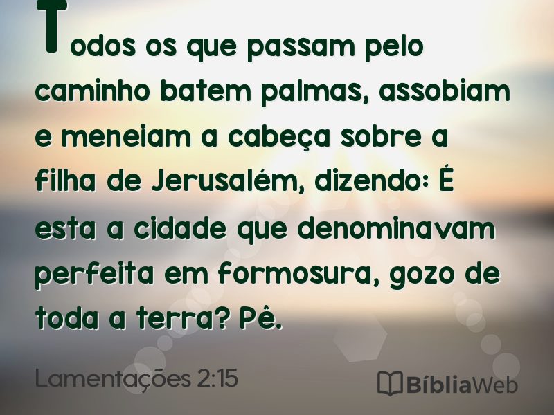 Lamentações 2:15 em imagem para compartilhar
