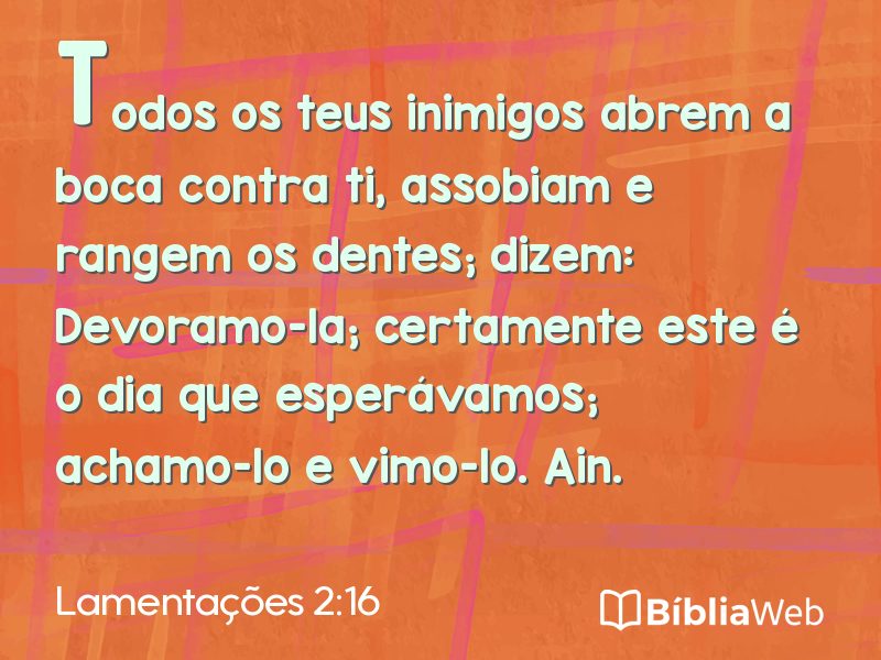 Lamentações 2:16 em imagem para compartilhar