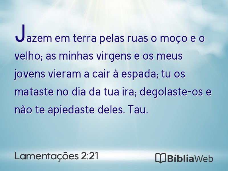 Lamentações 2:21 em imagem para compartilhar