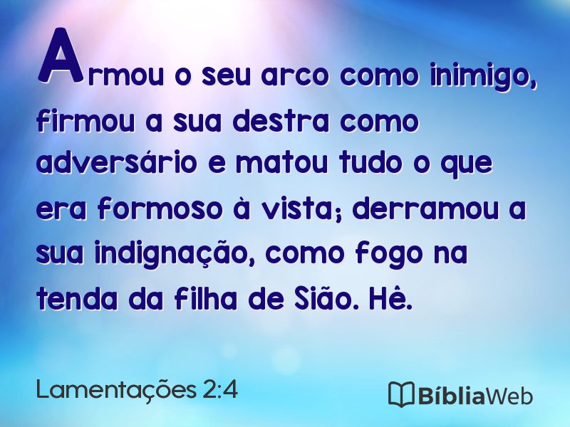 Lamentações 2:4 em imagem para compartilhar