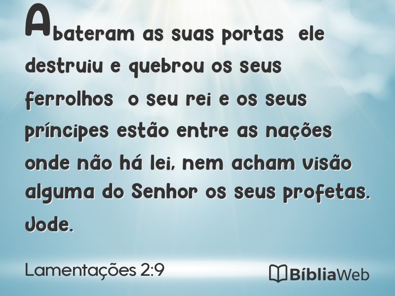 Lamentações 2:9 em imagem para compartilhar