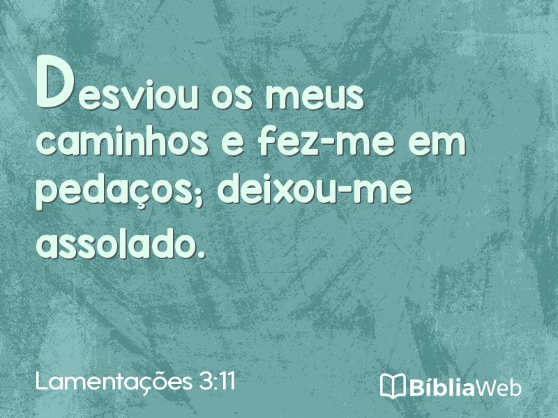Lamentações 3:11 em imagem para compartilhar