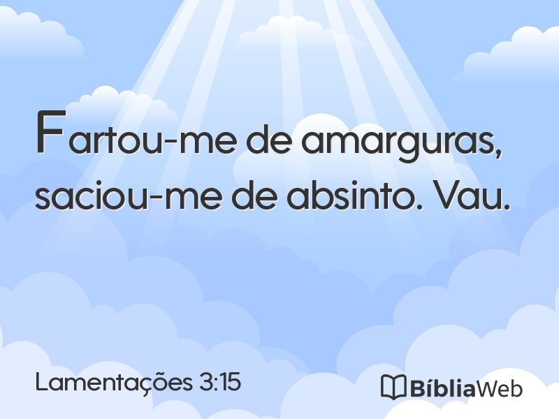 Lamentações 3:15 em imagem para compartilhar