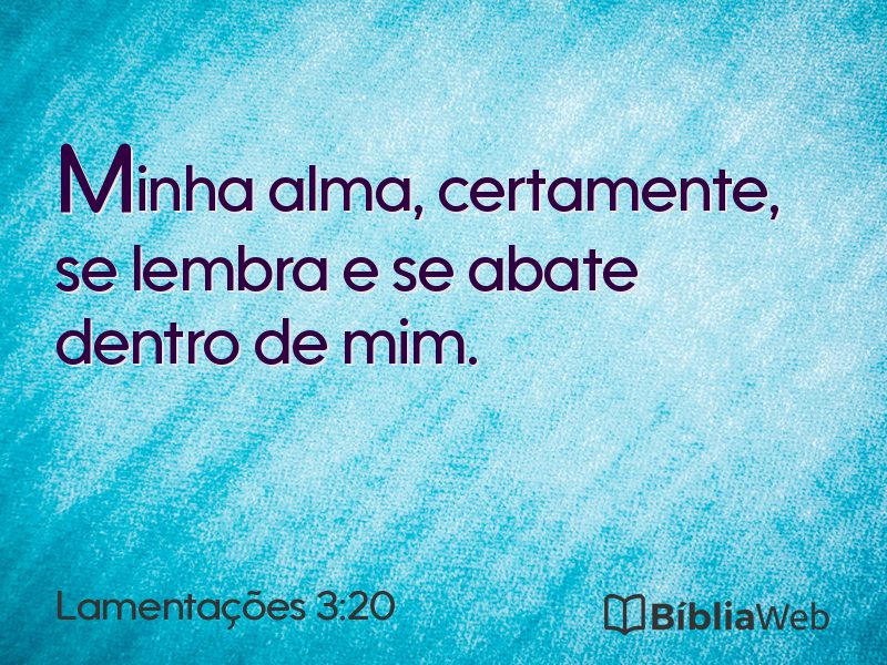 Lamentações 3:20 em imagem para compartilhar