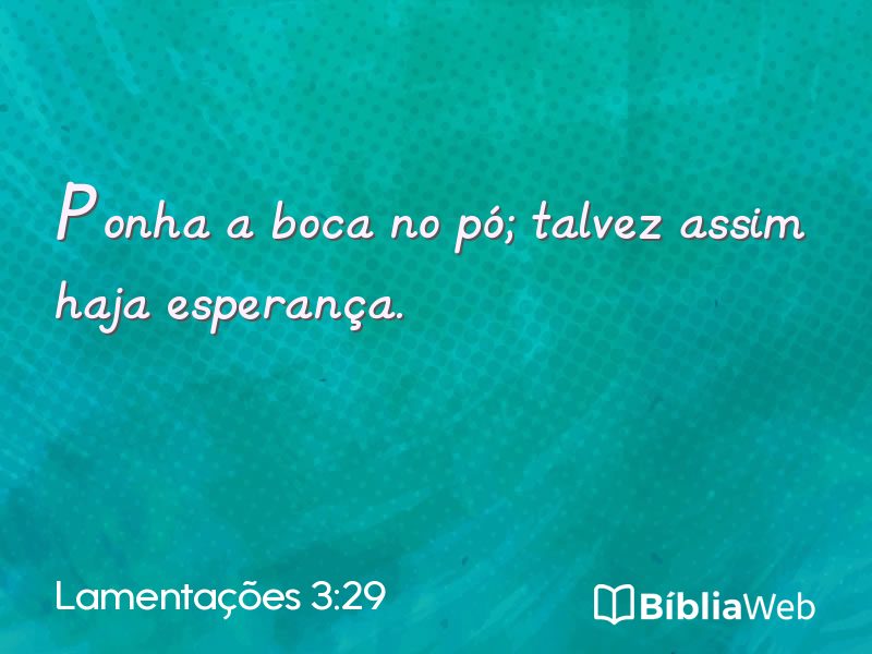 Lamentações 3:29 em imagem para compartilhar
