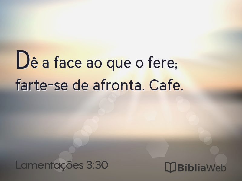Lamentações 3:30 em imagem para compartilhar