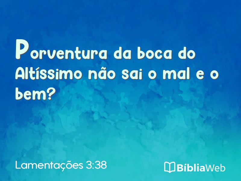Lamentações 3:38 em imagem para compartilhar