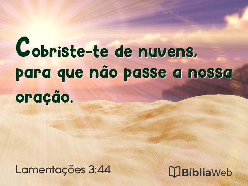 Lamentações 3:44 em imagem para compartilhar
