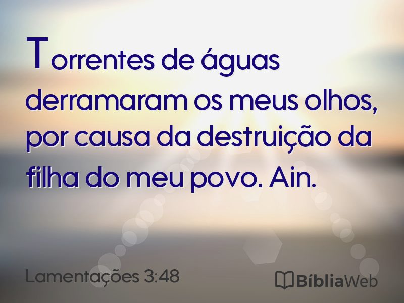 Lamentações 3:48 em imagem para compartilhar