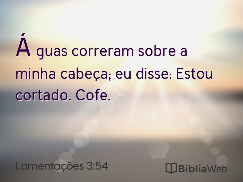 Lamentações 3:54 em imagem para compartilhar