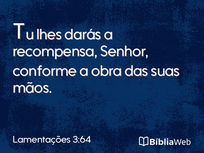 Lamentações 3:64 em imagem para compartilhar