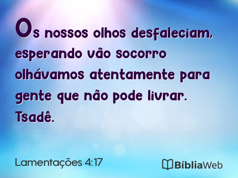 Lamentações 4:17 em imagem para compartilhar