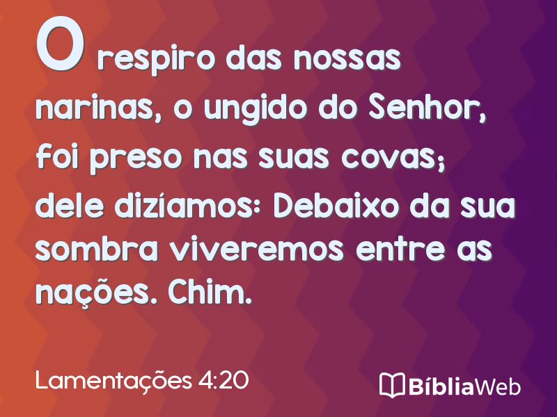 Lamentações 4:20 em imagem para compartilhar